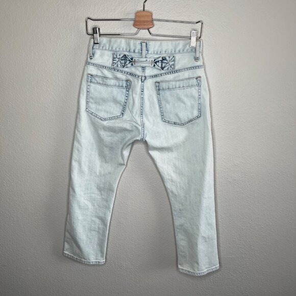 Onitsuka Tiger X Andrea Pompilio  Light Wash Cropped Jeans Size Small - Picture 2 of 15